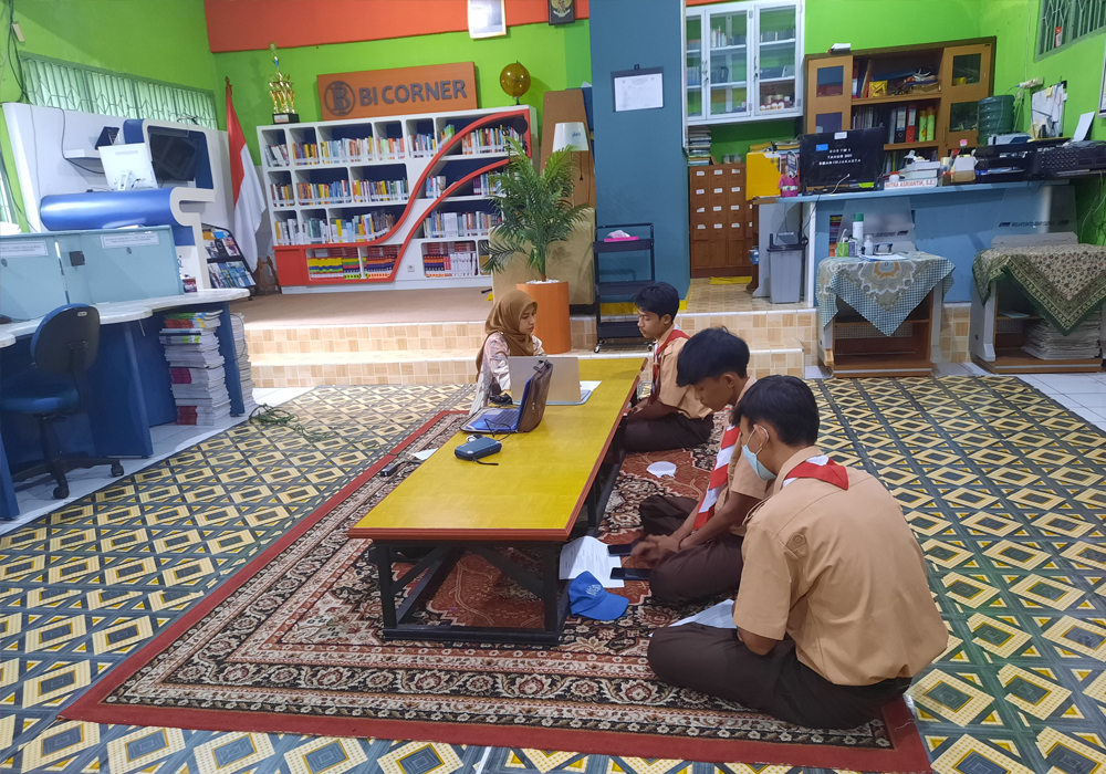 kegiatan pembelajaran di perpus